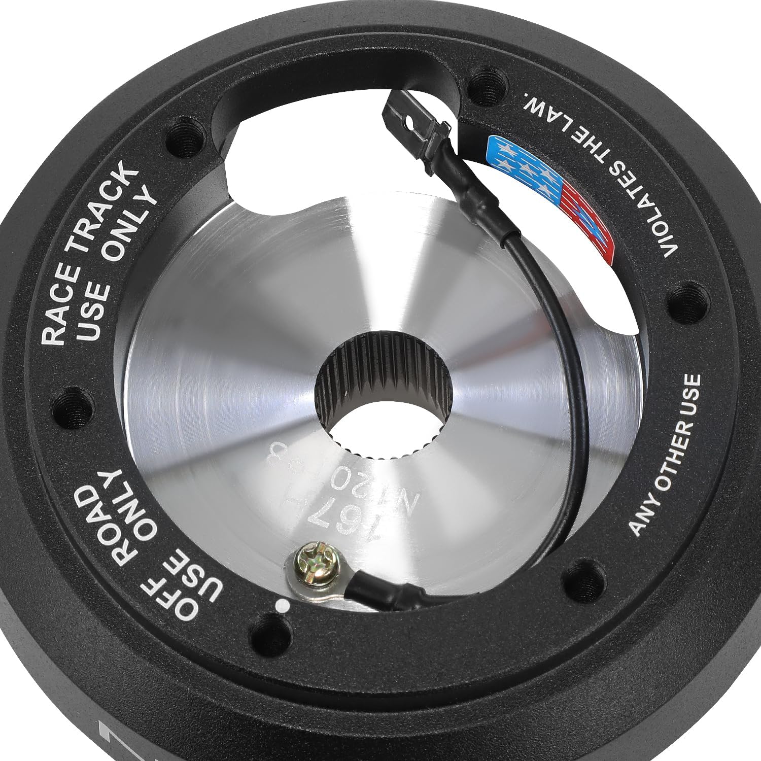 NRG Innovations Racing Style Steering Wheel Short Hub, Anodized 6061-T6 Aluminum, 6x70mm Bolt Pattern Quick Release Adapter, Designed for Mazda Miata NB (1999-2005) & NC (2006-2015), Black