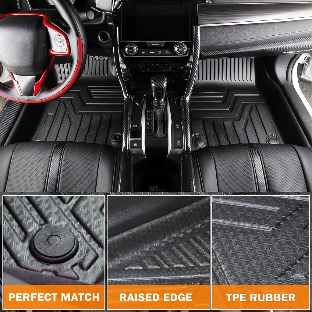 KUST Floor Mats Truck Bed Liner for 2022-2025 2026 Ford Maverick Accessories (Gas Only), 4.5FT Bed Mat & All Weather Floor Liners & Tailgate Mat, Full Set Truck Mats TPE Rubber, Raised Edge
