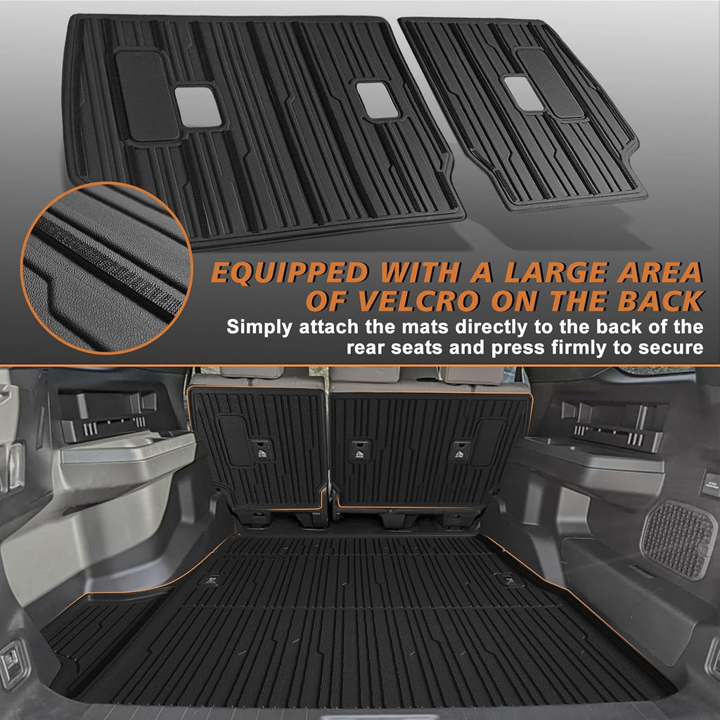 TripleAliners Floor Mats & Trunk Mat & Rear Seatback Cover All Weather TPE Liners Fit for Toyota 2025 2026 4Runner Accessories Custom Fit TPE Heavy-Duty (Only for 5 Seats) - Not for Hybrid Model