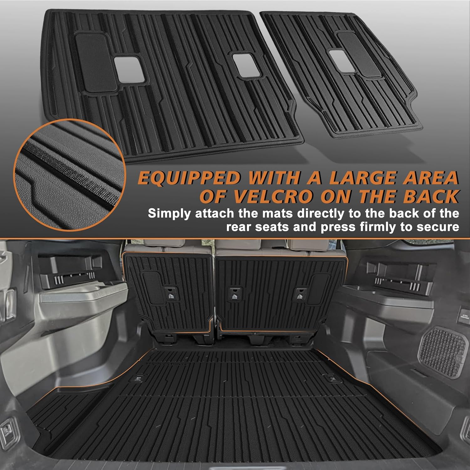 TripleAliners Floor Mats & Trunk Mat & Rear Seatback Cover All Weather TPE Liners Fit for Toyota 2025 2026 4Runner Accessories Custom Fit TPE Heavy-Duty (Only for 5 Seats) - Not for Hybrid Model