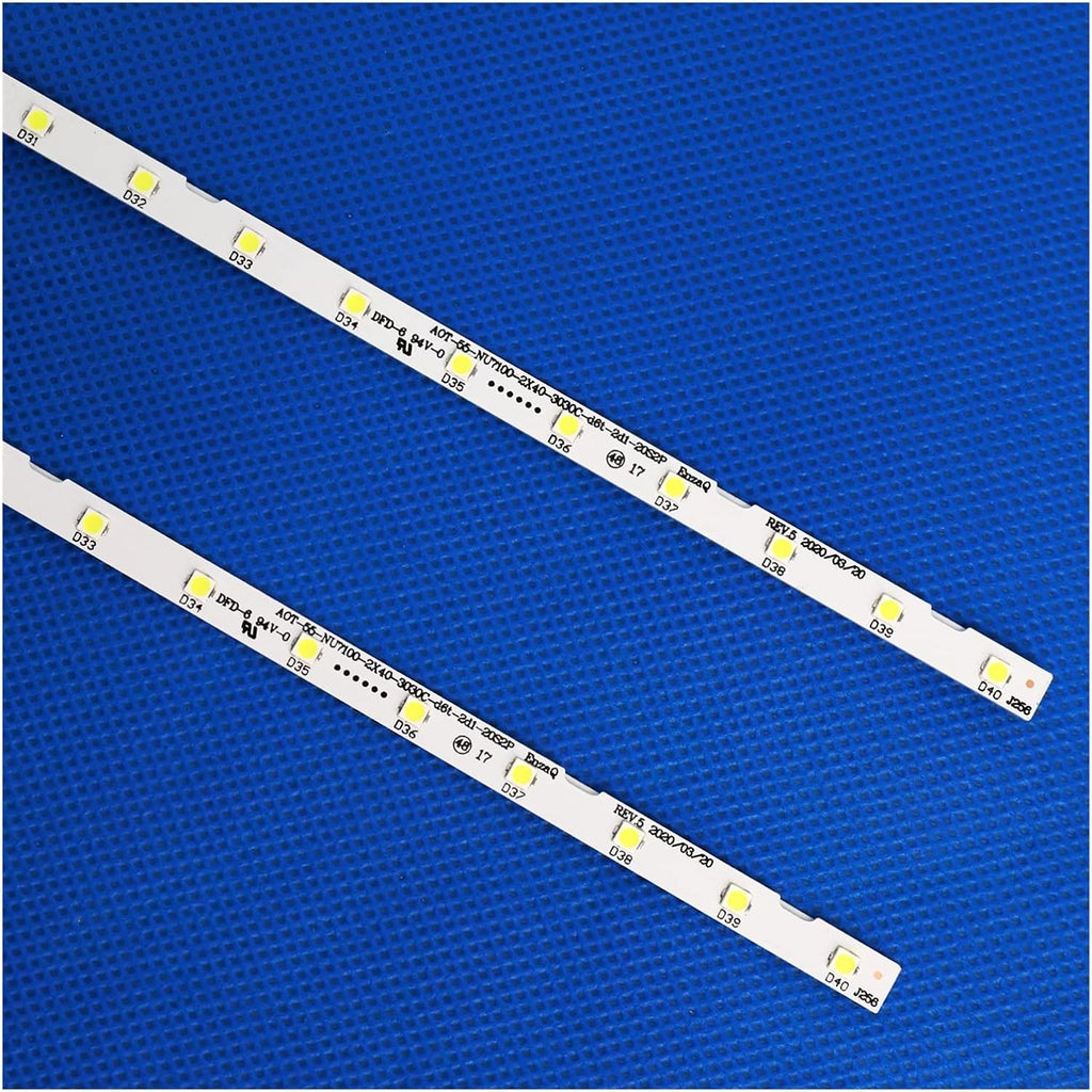 LED Backlight Strip 40 LED Fit for Samsung 55' TV UE55NU7300U UN55NU7300 Un55NU7090 HG55NJ678U UE55NU7120 UN55NU6950 UN55NU71(30set 60pcs)