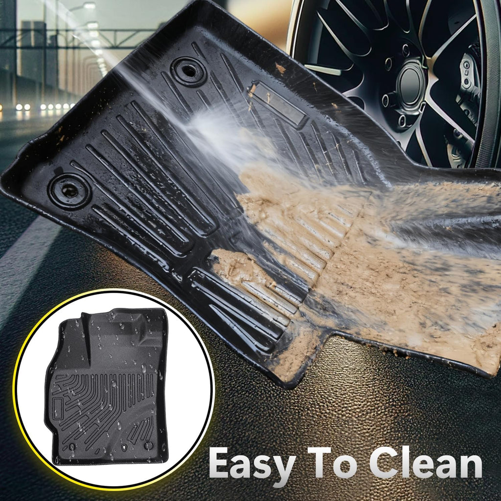 Floor Mats Compatible with Toyota Prius 2010-2015(Not Fit Plug in,V or C Model),All Weather Protection TPE Cargo Liner with Backrest Mats Accessories for Prius 2010 2011 2012 2013 2014 2015