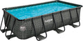 Funsicle Oasis Designer Lap 13' x 7' x 39.5' Rectangular Above Ground Swimming Pool, with FiltraBoost 800 GPH Filter Pump, Ladder & Repair Patch, Dark Herringbone