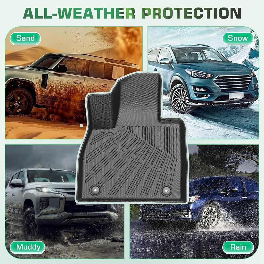 Floor Mats for Toyota RAV4 Base | Sport | Limited 2012 2011 2010 2009 2008 2007 2006, All Weather Custom Fit for RAV-4 Cargo Liner Full Set Mats, Waterproof Anti-Slip Front & 2nd Row & Trunk Mat