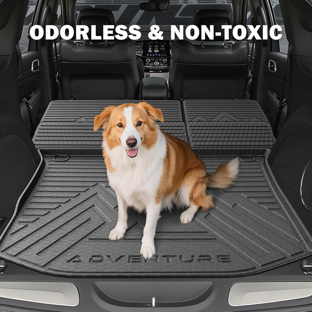 KUST Floor Mats for 2011-2021 Jeep Grand Cherokee Accessories (Not for L), All Weather Floor Liners & Trunk Mat & Rear Backrest Mats, TPE Rubber, Raised Edge, Full Set of 8