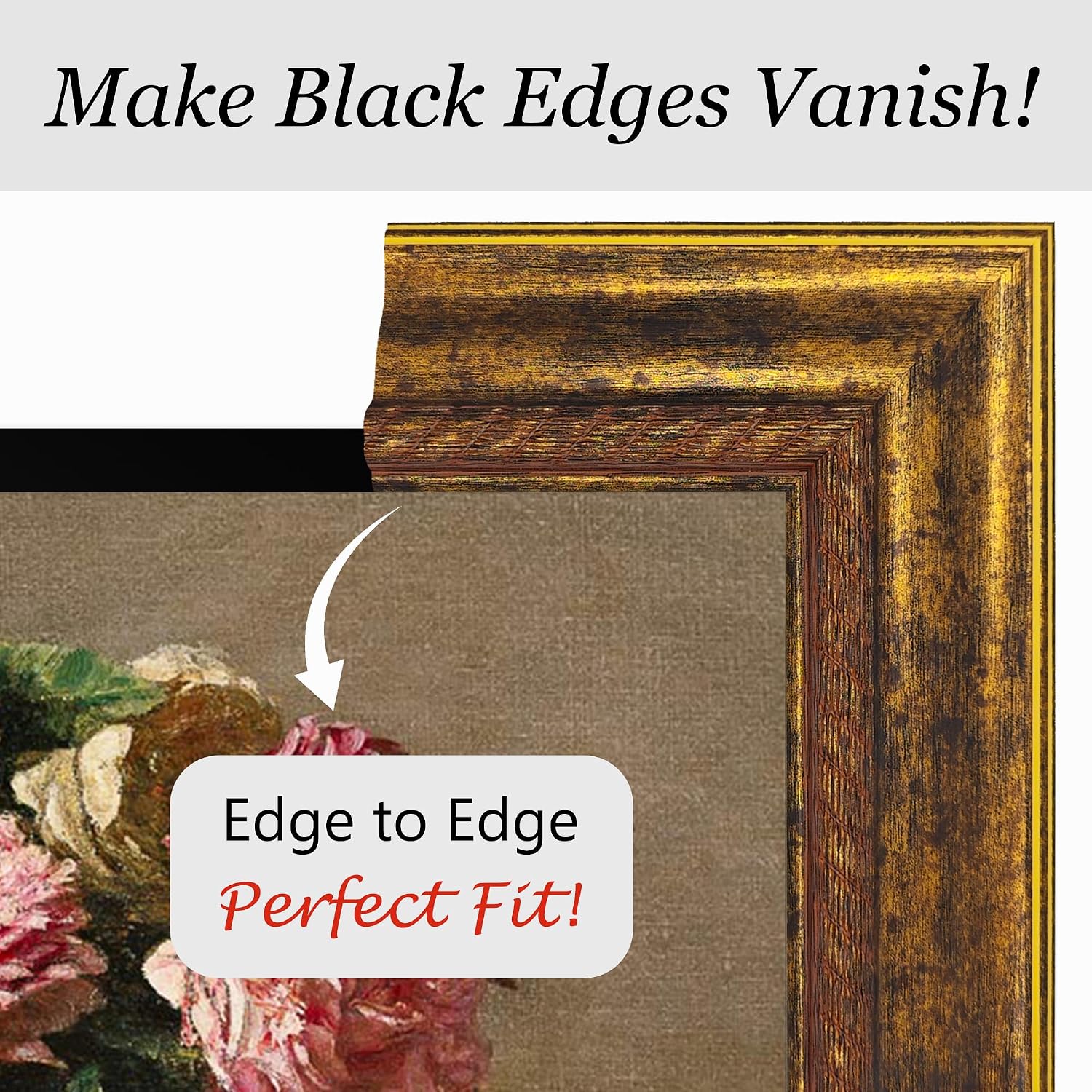 Patina Gold Walnut 50' TV frame - Compatible ONLY with Samsung The Frame TV (Fits 2021-2026 models, model codes: 50LS03A/B/C/D/FA/HE)