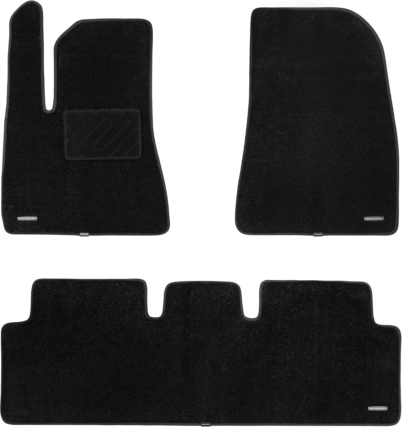 WENNEBIRD Superior Carpet Floor Mats for 2024-2026 Tesla Model 3 (Highland), 0.6-Inch Ultra-Thick, Noise-Reducing, All-Weather Waterproof Anti-Slip – 3-Pc Set
