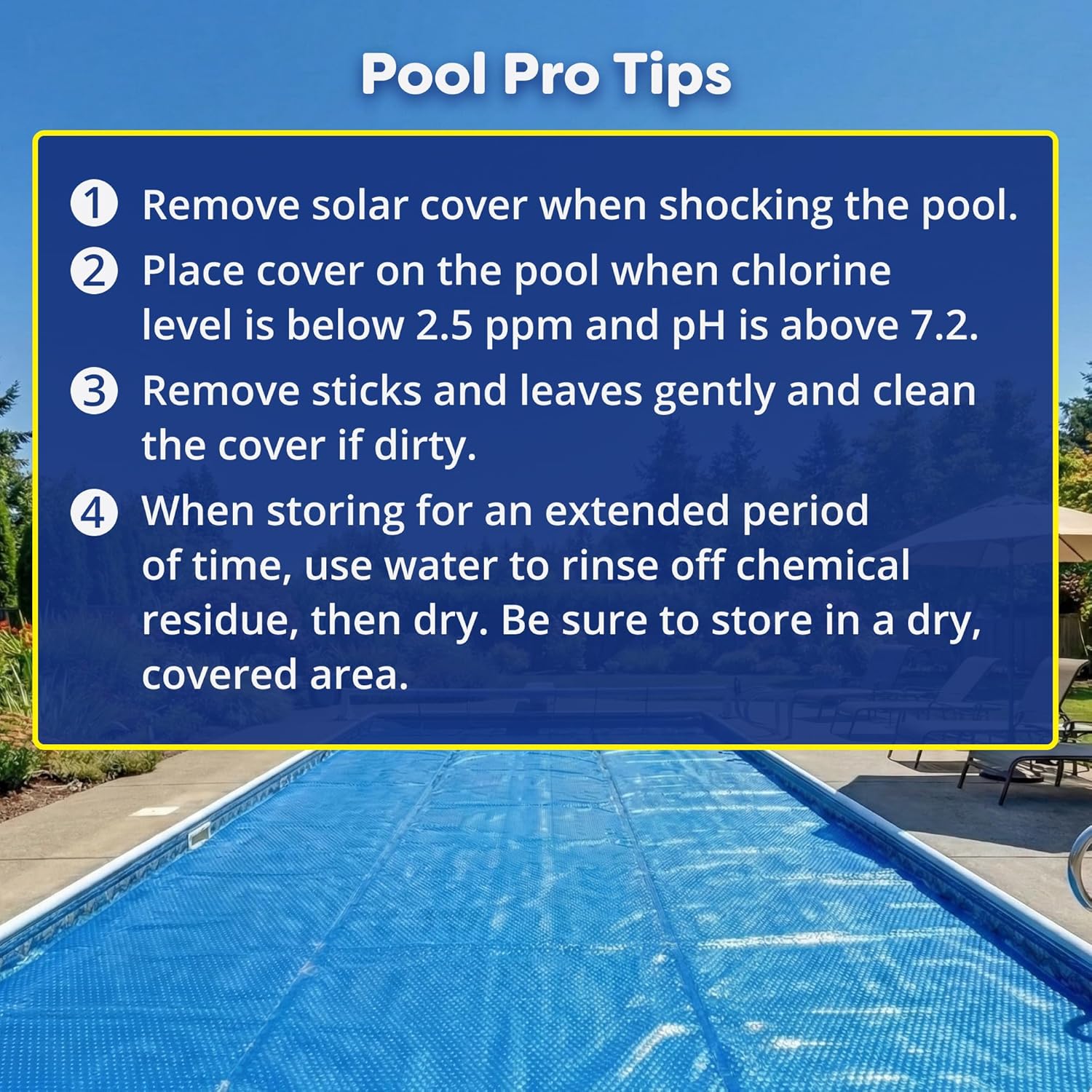 In The Swim 18' x 36' Standard Blue Rectangle Solar Pool Cover 8 Mil for Solar Heating Above Ground Pools and Inground Pools