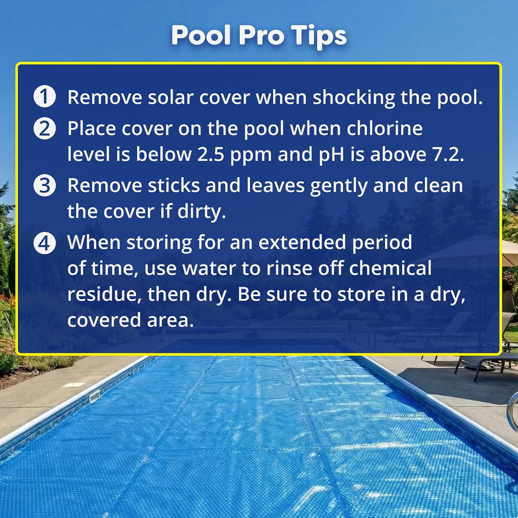 In The Swim 16' x 32' Premium Blue Oval Solar Pool Cover 12 Mil for Solar Heating Above Ground Pools and Inground Pools