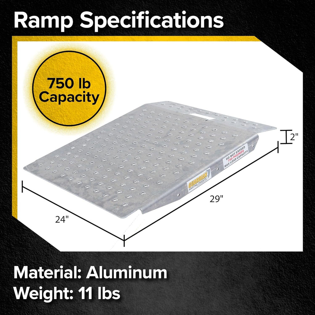 Guardian Shed Ramp for Lawnmower ATV Golf Cart, 1,500 lb Capacity
