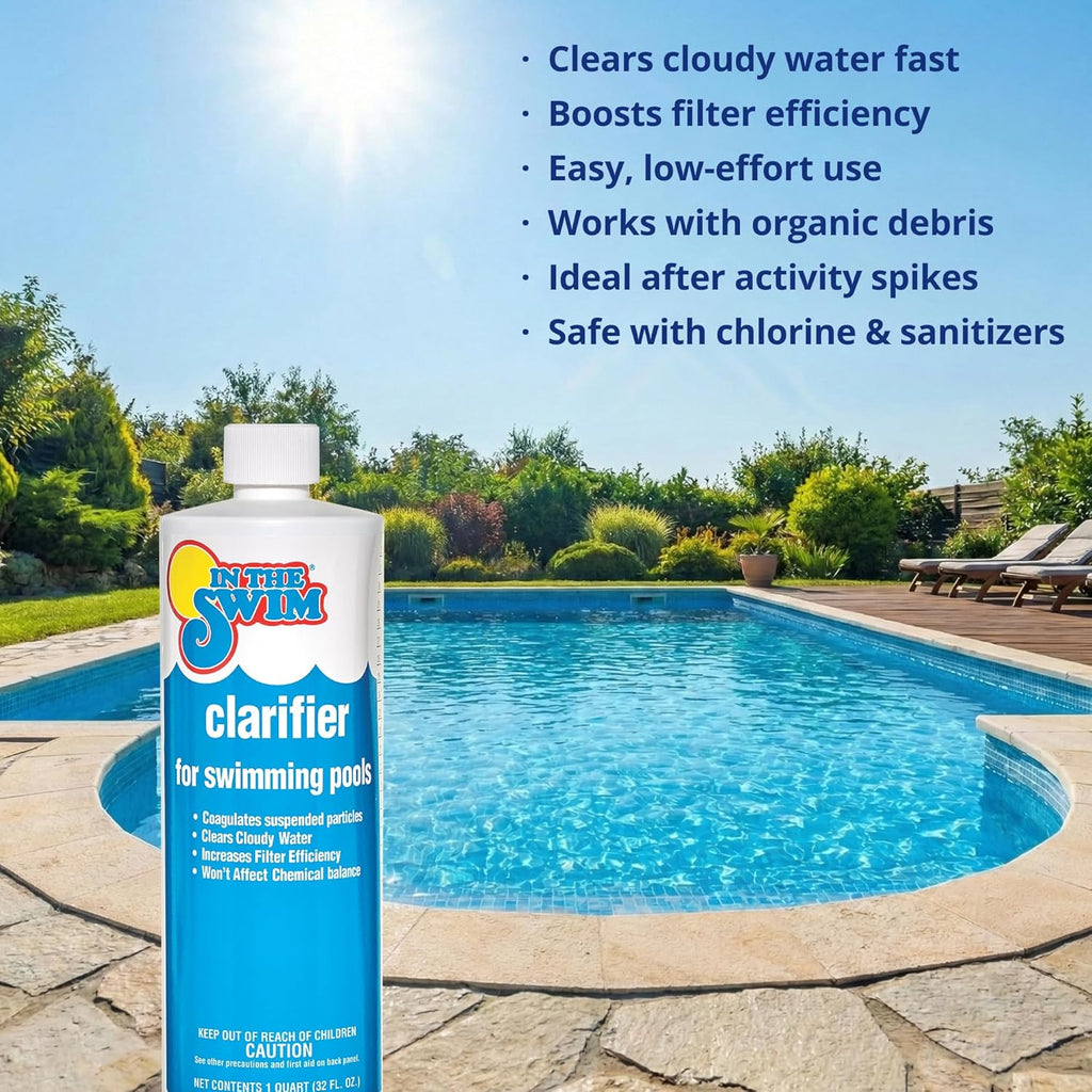 In The Swim High-Usage Pool Maintenance Kit – Chlorine-Free Shock, Pure Clear Enzyme, Water Clarifier - Crystal Clear Pools - Basic