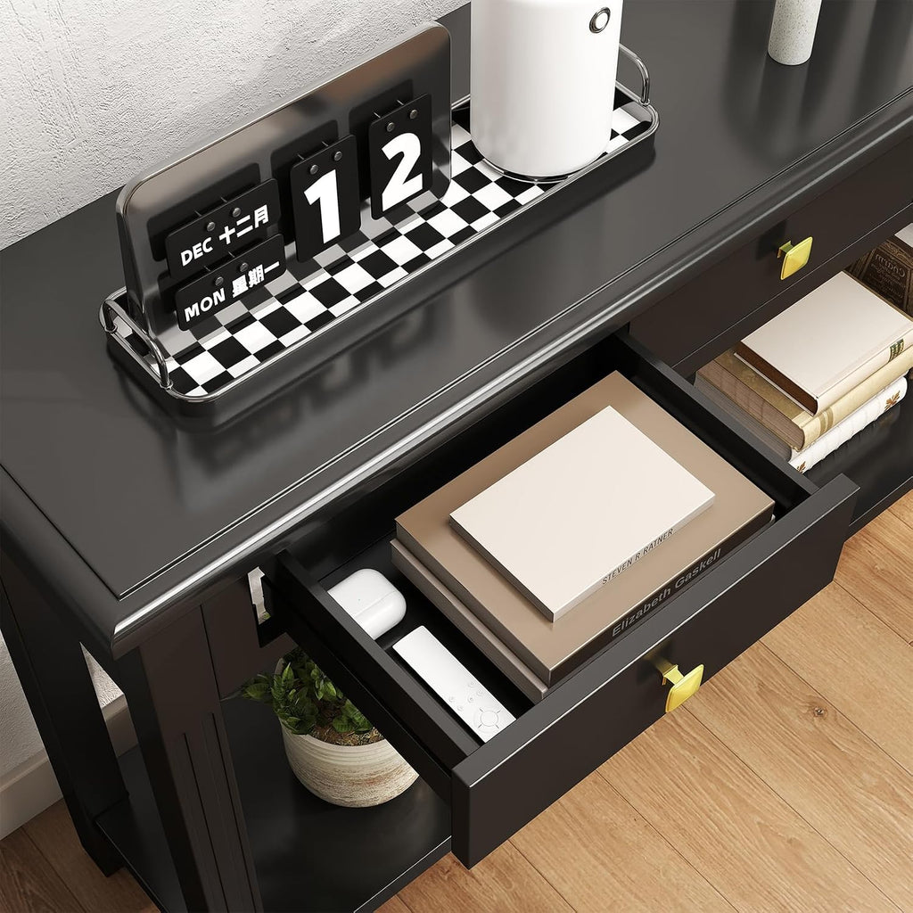 Kinfant Console Table - Entryway Table Sofa Table Hallway for Living Room, Front Hall, Couch (Drawer Handle Style 4)