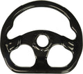 NRG Innovations NRG-ST-009CF-BK Steering Wheel - Shinny Black Carbon Fiber Steering Wheel 320mm FLAT BOTTOM