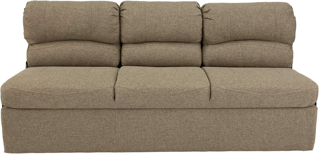 RecPro 68' RV Jackknife Sleeper Sofa with Drop-Down Console | Cloth Fabric | 2 Colors to Choose from | Furniture for RV and Camper (Oatmeal Cloth)