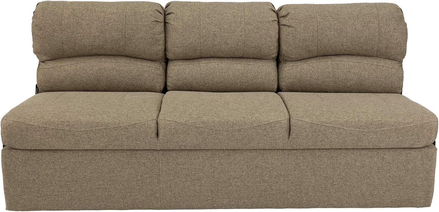 RecPro 68' RV Jackknife Sleeper Sofa with Drop-Down Console | Cloth Fabric | 2 Colors to Choose from | Furniture for RV and Camper (Oatmeal Cloth)