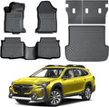 KUST Floor Mats for 2020-2025 Subaru Outback Accessories, All Weather Floor Liners & Seat Back Mats & Rear Trunk Mat Full Set of 6pcs, TPE Rubber, Raised Edge