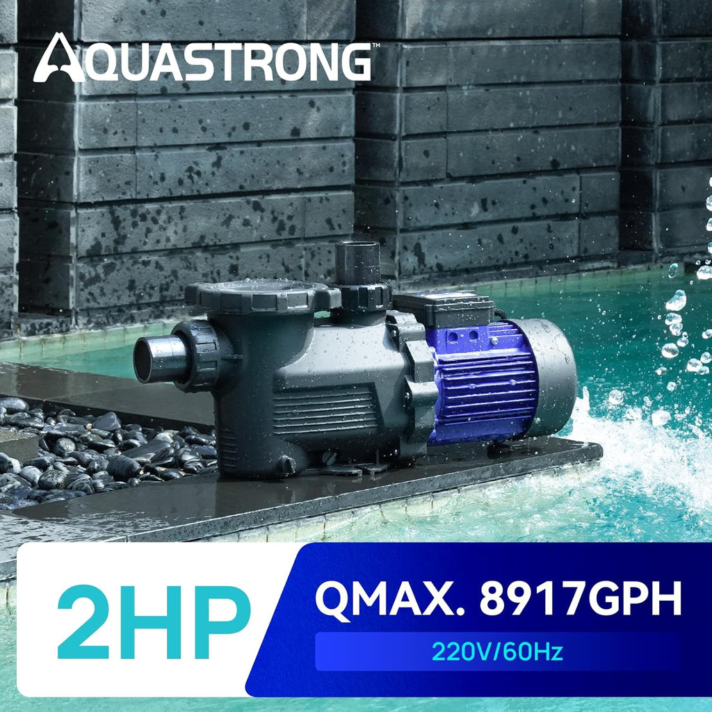Aquastrong In/Above Ground Pool Pump High Flow Self Primming Swimming Pool Pump,Blue