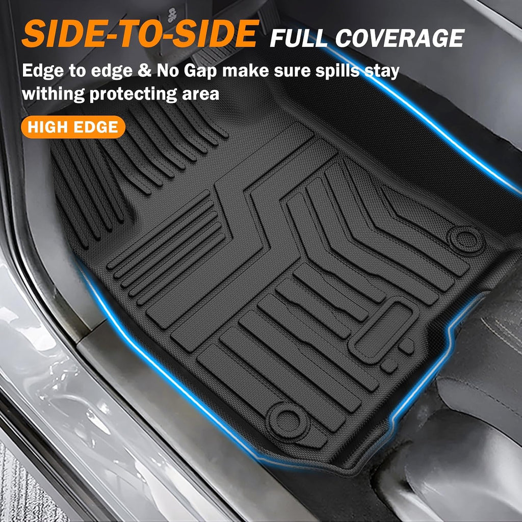 KUST Floor Mats for Honda HR-V 2023-2025 2026, Cargo Mat Floor Liners Back Seat Mats for HRV Accessories, All Weather Protection TPE Rubber Rear Trunk Mat High Edge (Full Set Mats)