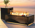 RADIATA 42' Rectangle Propane/Natural Gas Firepit for Patio, 50000BTU Outdoor Lowprofile Fireplace with Tank Table & LED Lights, Rain Cover, CSA Certified, Backyard Fire Pit for Porch Deck, Dark Gray