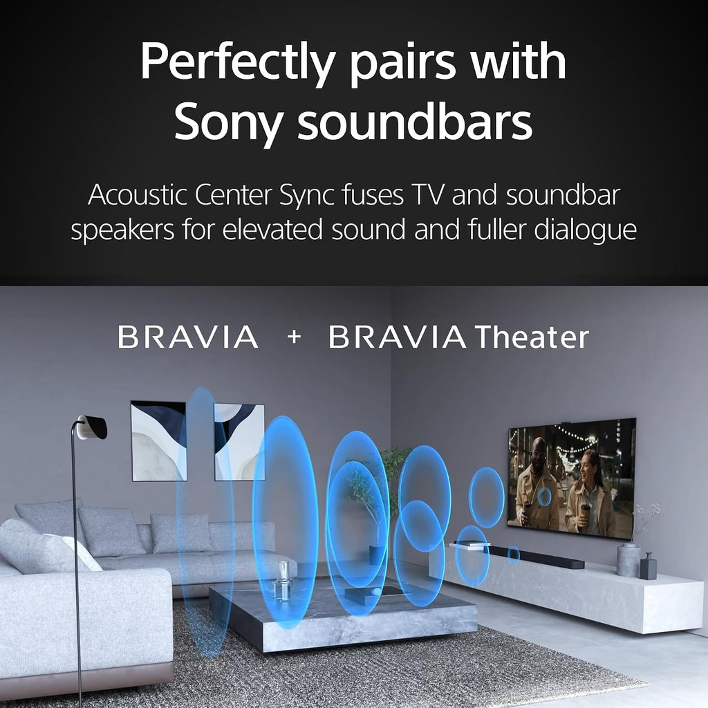 Sony 55 Inch OLED 4K Ultra HD TV BRAVIA 8 Smart Google TV with Dolby Vision HDR and Exclusive Features for PlayStation®5 (K-55XR80), 2024 Model BRAVIA Theater Bar 8 Sound Bar