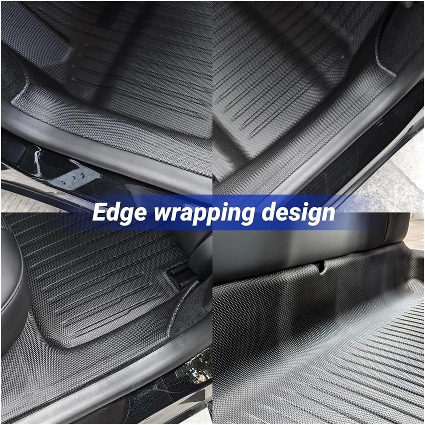 Floor Mat with Door Sill Protector | Compatible with Tesla Model 3 Highland Floor Trunk Mats Cargo Liner | Compatible with Model 3 2025 2024 Accessories(DLFM-11PCS)