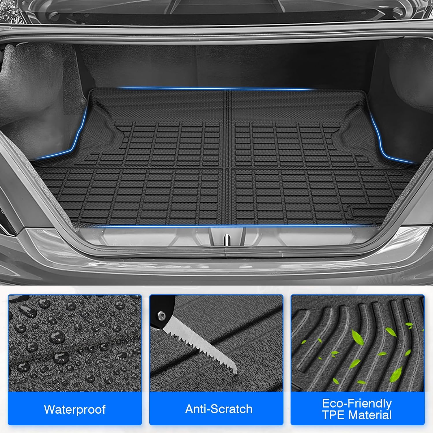 Cartist Floor Mats and Cargo Liner Fit for WRX 2022-2025 All Weather Floor Mat WRX Accessories Heavy Duty Carpet Protection