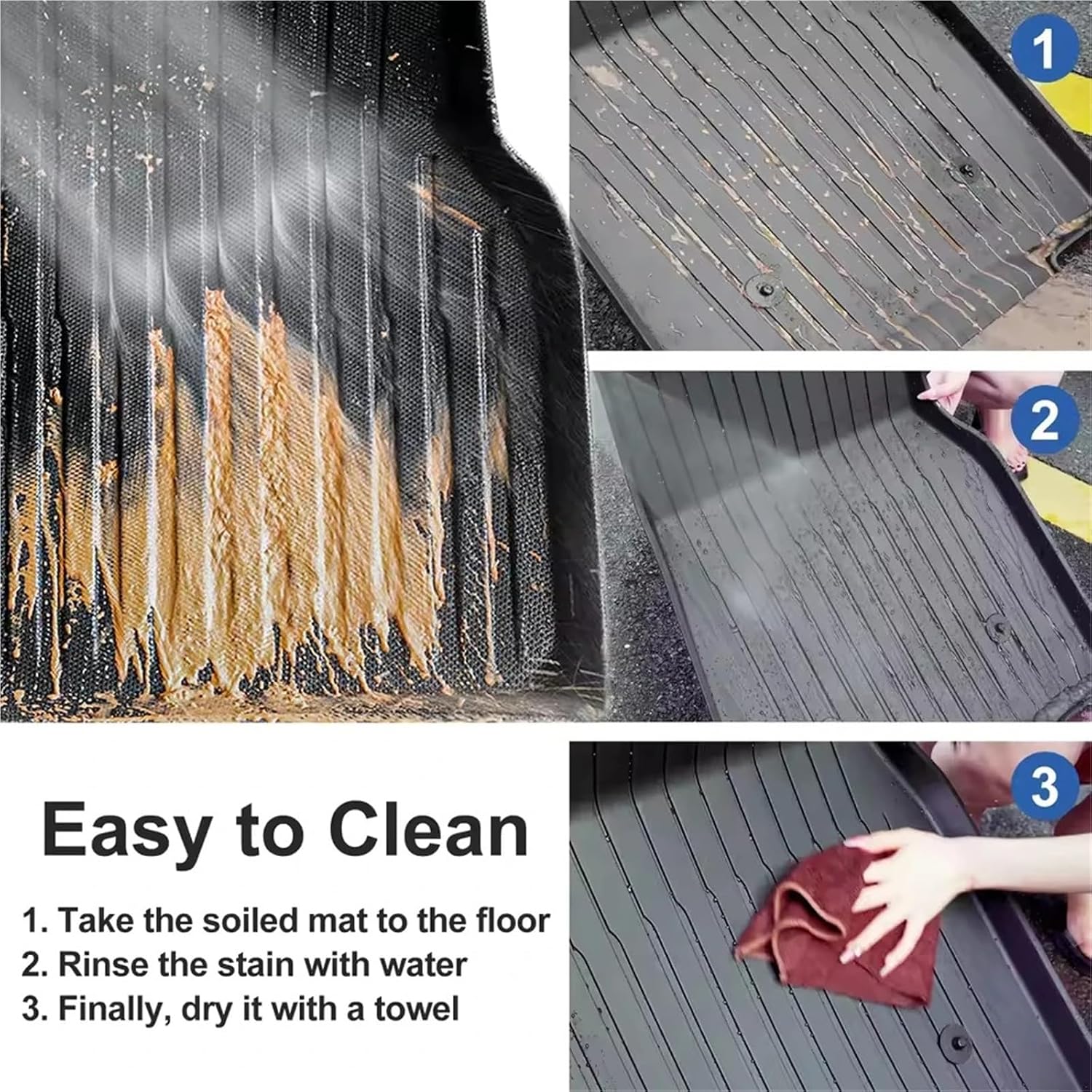 Car Trunk Mat Compatible with Chevy Equinox EV 2025 TPE Foot All Weather Anti-Slip Rear Cargo Liner Anti Dirty Pads(TPE Trunk mat)