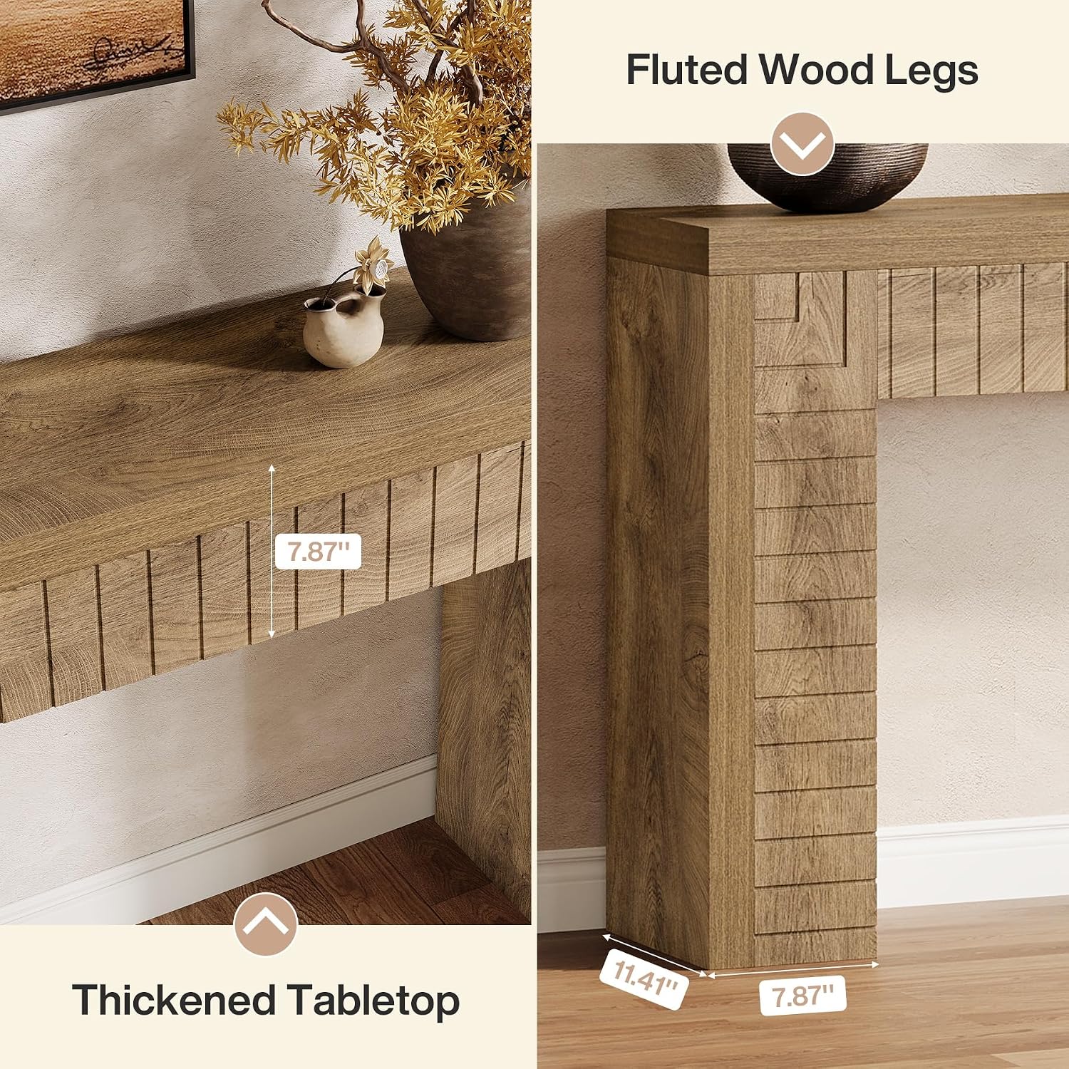 Tribesigns 70.9-Inch Extra Long Console Table for Entryway, Narrow Sofa Table Behind Couch, Suitable for Hallway, Foyer, Living Room
