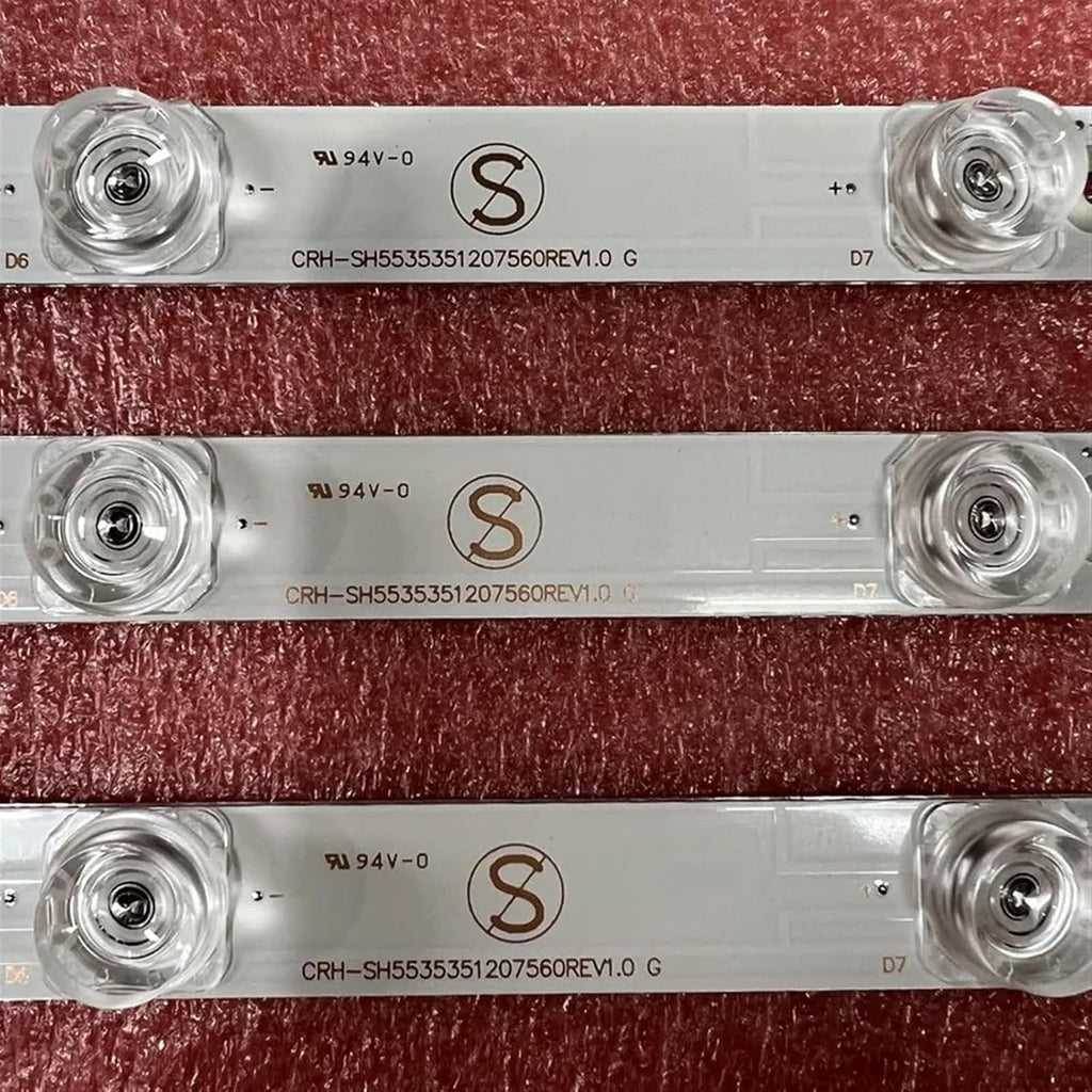 Kit 12pcs 7LED LED Strip Compatible with TV 55' 55D2400 CRH-SH553535120758GREV1.1 G 4C-LB550T-GY3 (Color : 60 PCS for 5 TV)