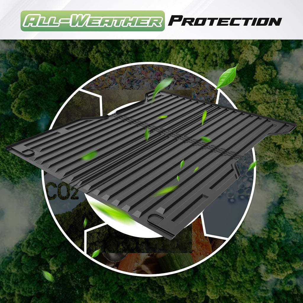 Cartist Floor Mats for Toyota Tacoma Hybrid 2024 2025 2026, All Weather 5FT Trunk Bed Mat, Tailgate Mat & Door Sill Guards for Tacoma Accessories, Heavy Duty TPE Car Mats, Car Accessories