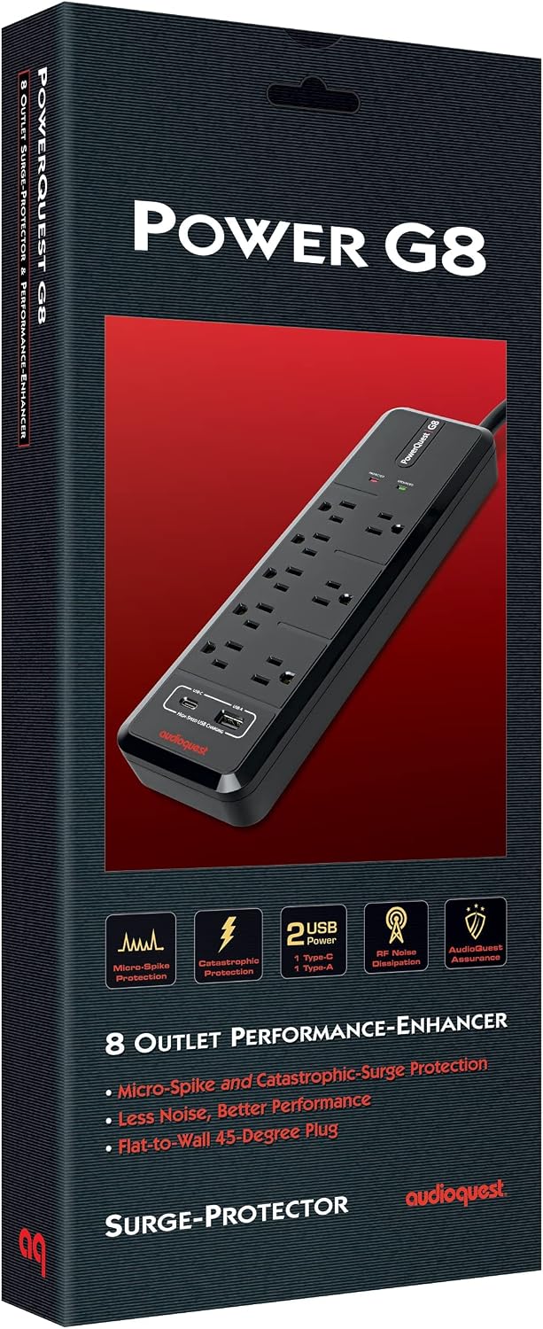 Sony K98XR50 98 Inch Bravia Mini LED 4K HDR TV with an AudioQuest G8 8-Outlet USB-A/USB-C AC Power Surge Protector (2025)