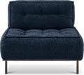 MCombo Modular Sofa Couch with Removable Cushion, Accent Sofa Chair, Upholstered Sofa for Living Room, Apartment, Office (Blue, Middle Seat)