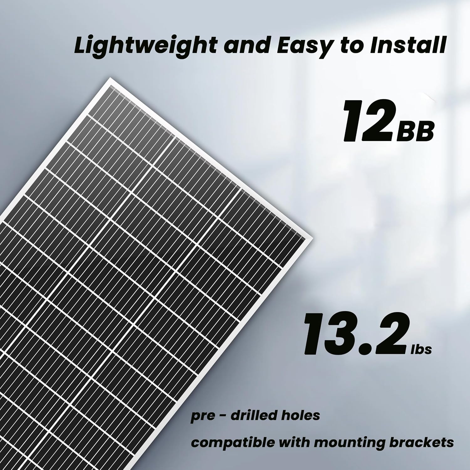 Nature's Generator 2pcs 100 Watt 12BB Solar Panels Monocrystalline for RV Marine Rooftop Farm Battery and Other Off Grid System