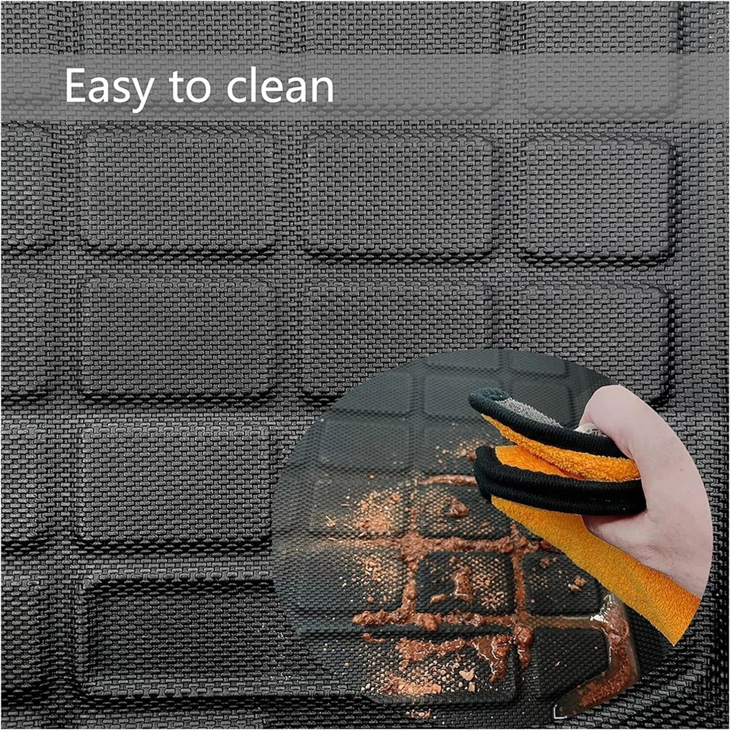 Floor Mat Cargo Liner 2020-2023 Accessories Compatible with Tesla Model Y 7 Seater and Model Y 5 Seat All Weather TPE Waterproof Anti-Slip(Y-5-Seat FT-6-LHD)