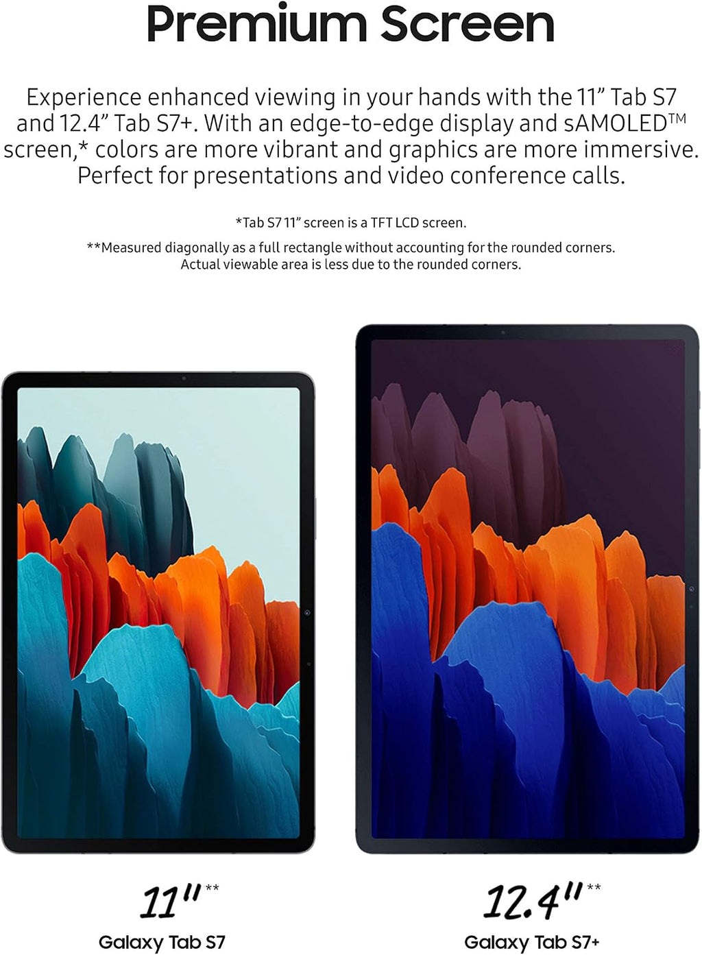 Samsung Galaxy Tab S7+ (5G Tablet) LTE/WiFi (Verizon), Mystic Black - 128 GB (2020 Model - US Version & Warranty) - SM-T978UZKAVZW