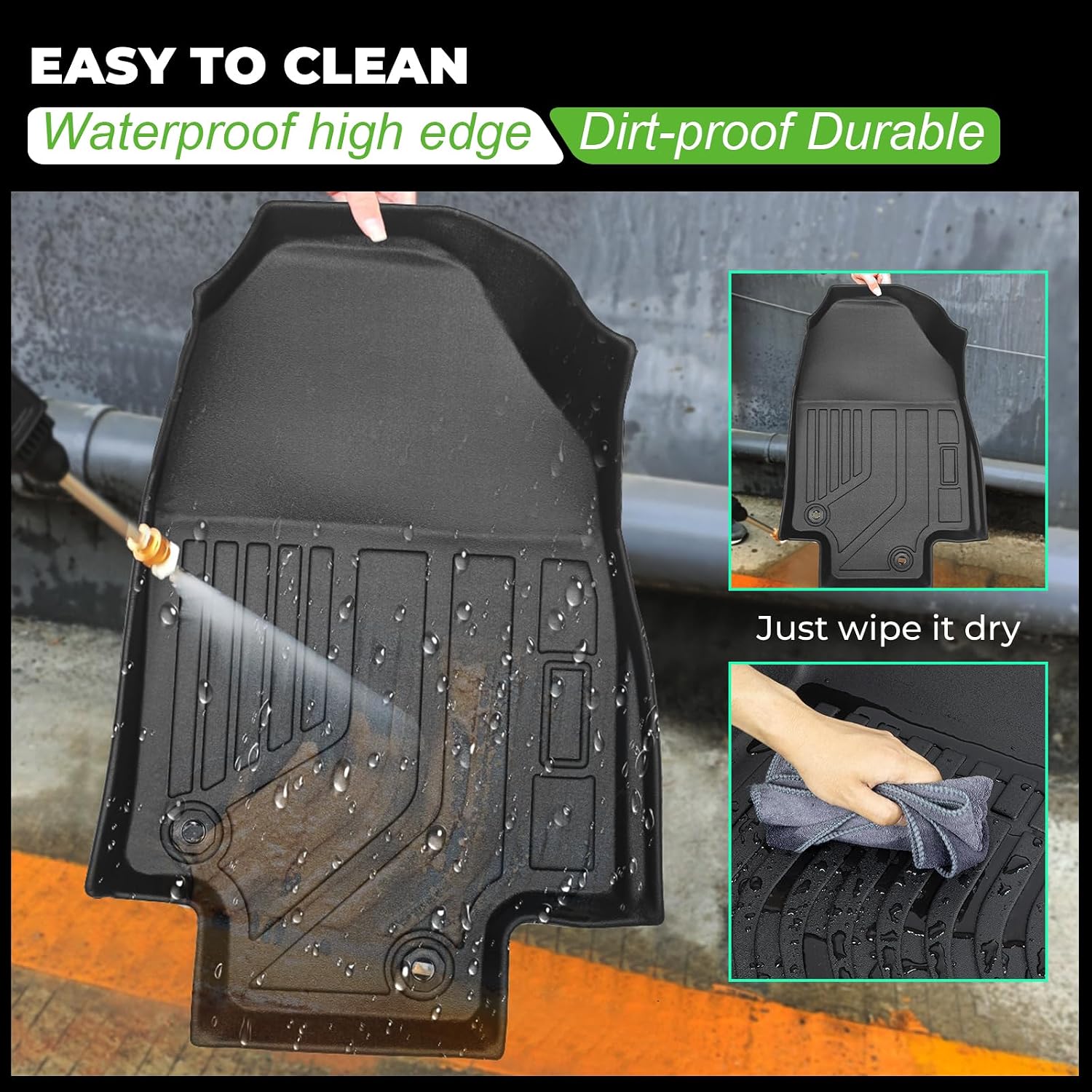 Floor Mats & Cargo Liner & Backrest Mat Set Fit for 2024-2026 Toyota Grand Highlander 7 Seat,All Weather Protection for Car Mats Anti-Slip TPE Odorless Floor Liners Grand Highlander 7 Seat Accessorie