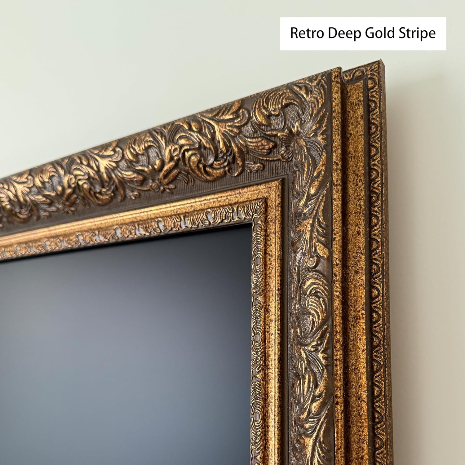 Classic Vintage Deep Gold 50' TV Frame - Compatible ONLY with Samsung The Frame TV (Fits 2021-2026 Models, Model Codes: 50LS03A/B/C/D/FA/HE)