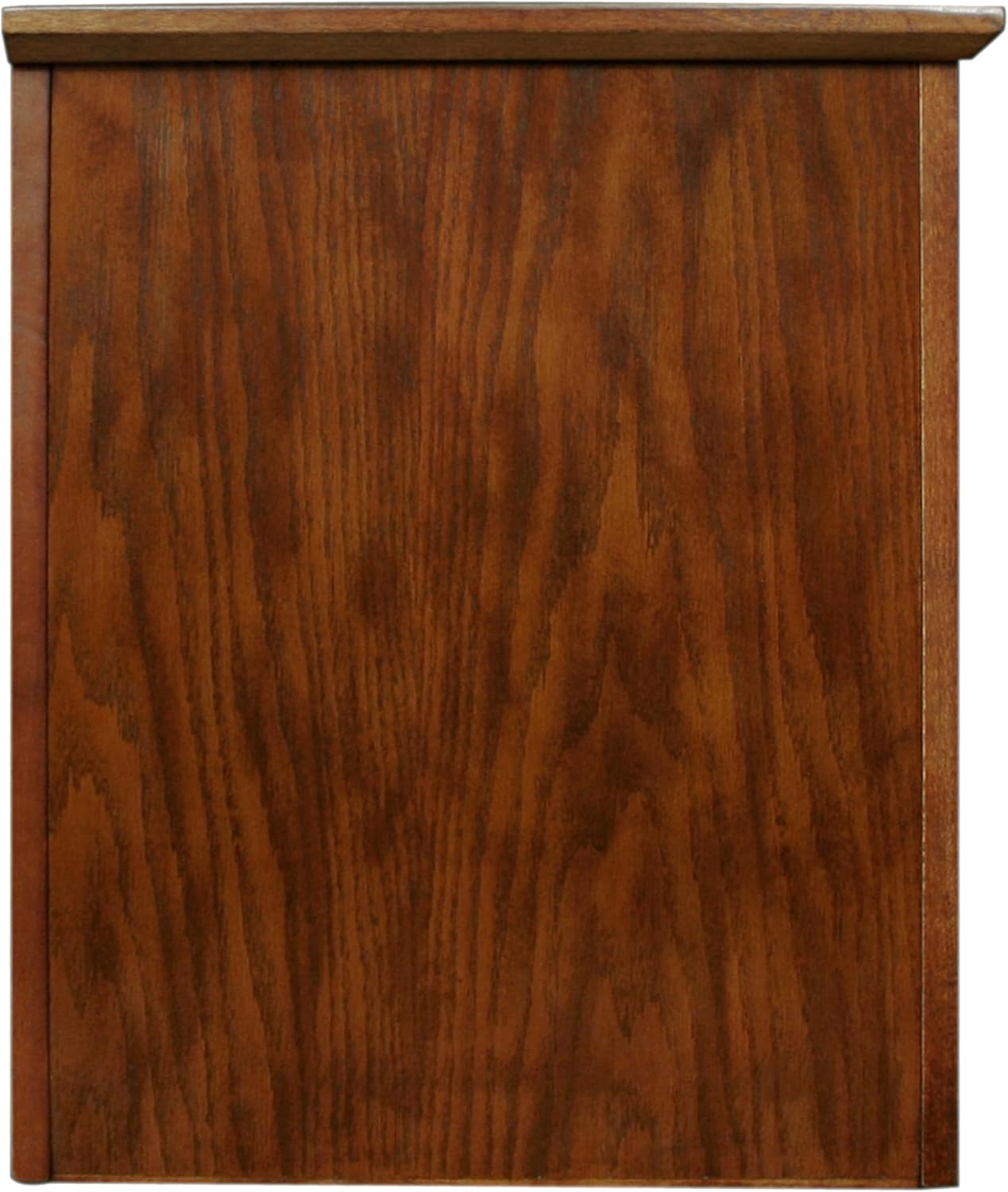 Leick Home 82360 Solid Wood Mission Oak Four Door TV Stand For 65' TVs Universal TV Console Living Room Storage Shelves Entertainment Center, Mission Oak
