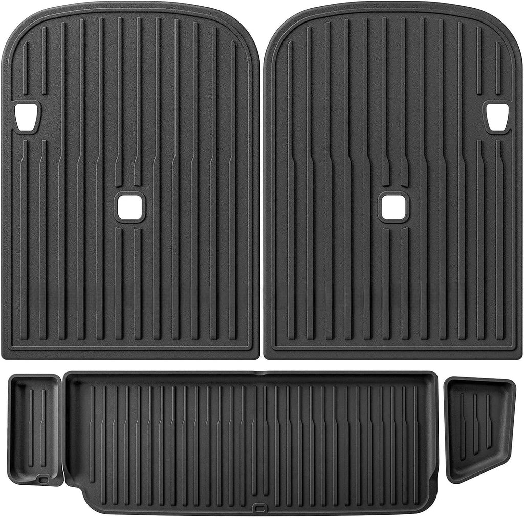 for Tesla Model X 2024 5/6/7 Seat TPE 3D Car Floor Mats Cargo Liner Trunk Pad Waterproof Protective Left Rudder(6seats 5PCS)