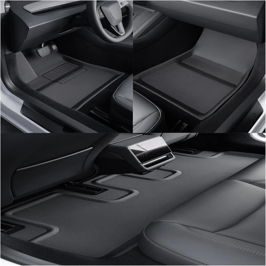 Compatible with Tesla Model 3 Highland 2024 XPE Floor Mats, All Weather 3D Waterproof Scratch Trunk Mat Cargo Liner Backrest Mats(6PCS RHD Floor Mats)