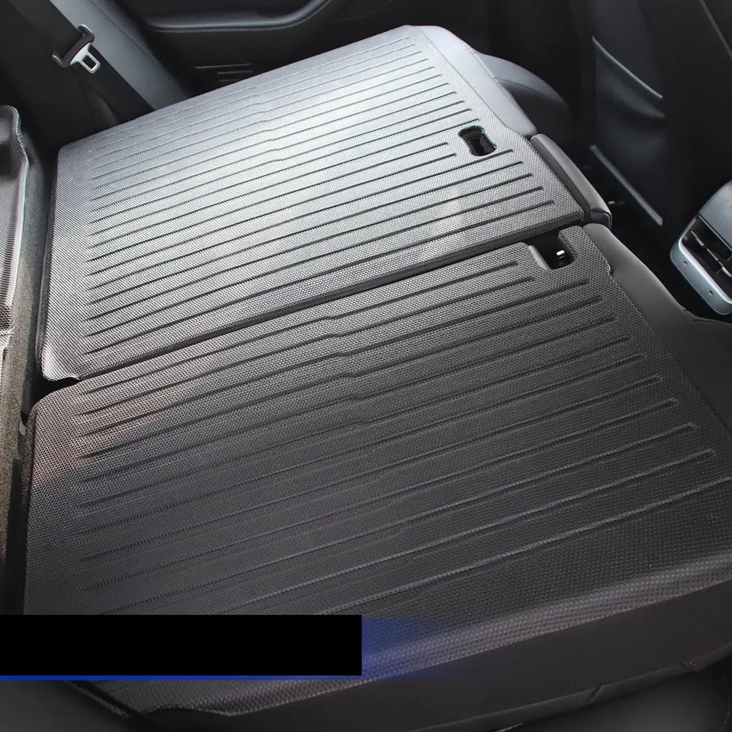 Compatible with Tesla Model 3 Highland 2024 TPE Full Cover Floor Mats with Door Sill Protector, Full Set Floor Liners Cargo Liner Seat Back(6PCS Floor Mats)