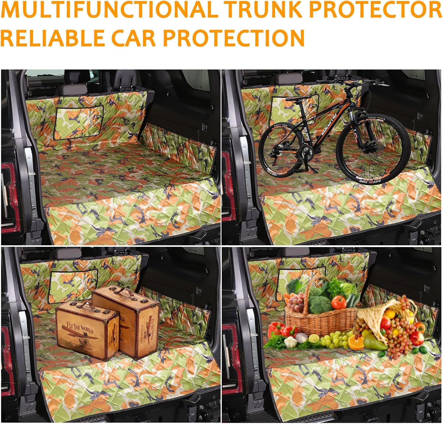 All-Protection Cargo Mat Liner for Hummer EV Accessories Rear Trunk Cargo Liner Floor Mat Cargo Liner for Dogs for Hummer EV SUV 2024 2025+ Heavy Duty 3D Waterproof Protect (Camouflage)