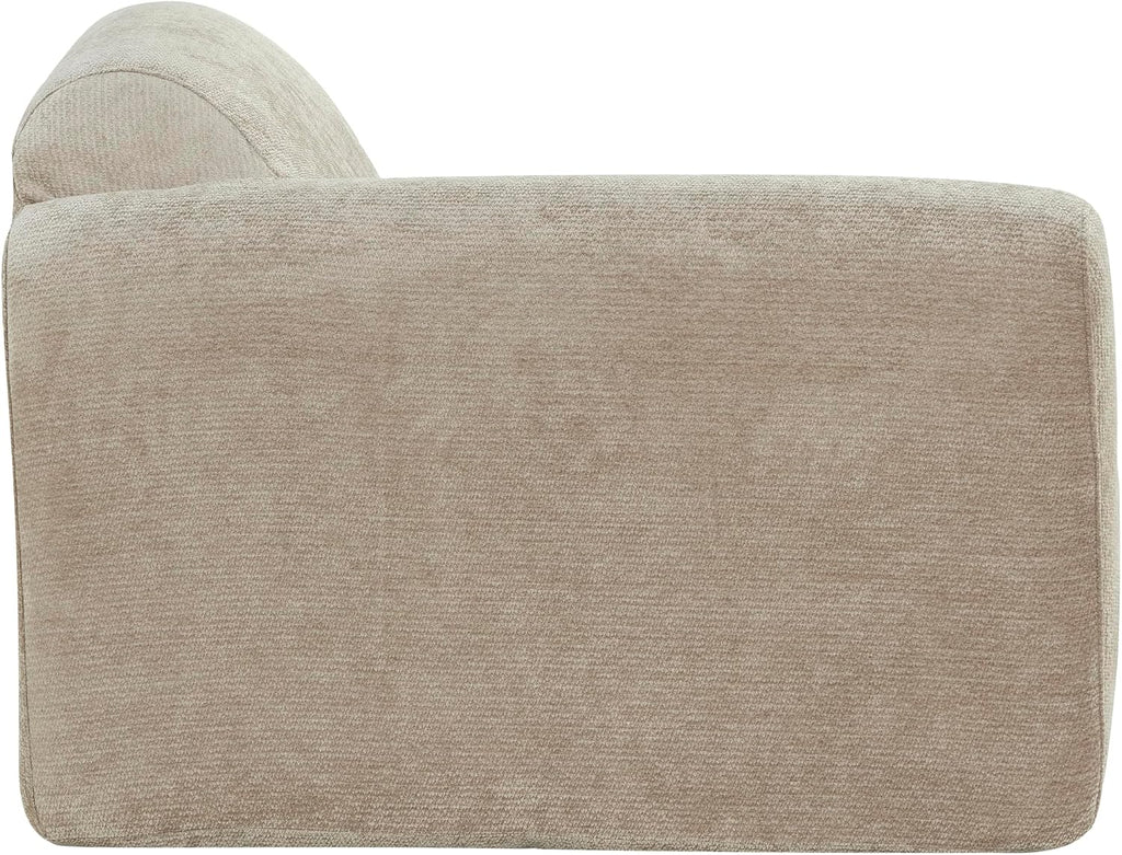 Christopher Knight Home Midel 111' Modular L-Shape Sofa Couch with Chaise Lounge, Modern Boneless Sofa for Living Room, Fabric Upholstered Cloud Couch with Deep Seat, Dark Beige