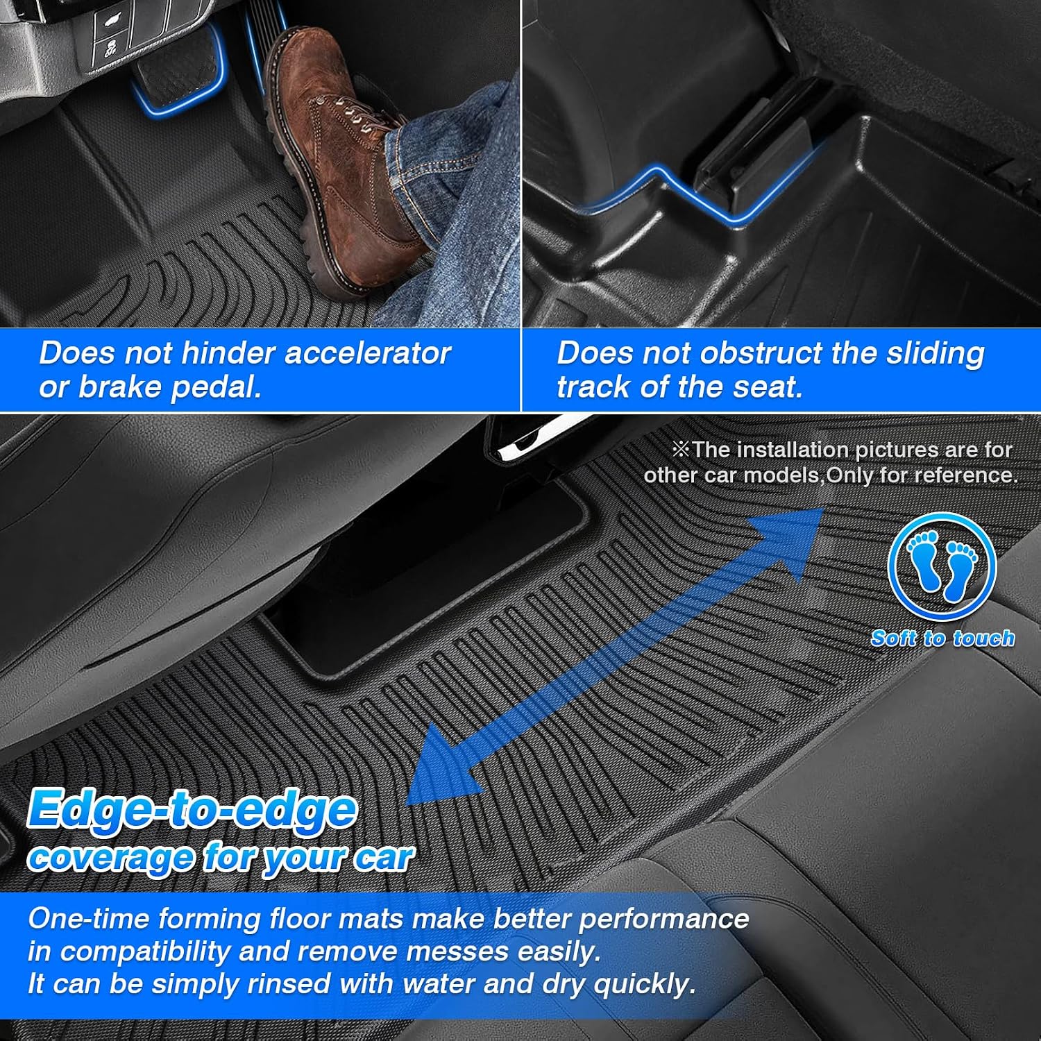 K4 Floor Mats - Car Mats for Kia K4 5 Seats 2025 2026, All Weather Floor Mats and Cargo Liner for K4 Accessories, Heavy Duty Rubber Mats, Car Accessories