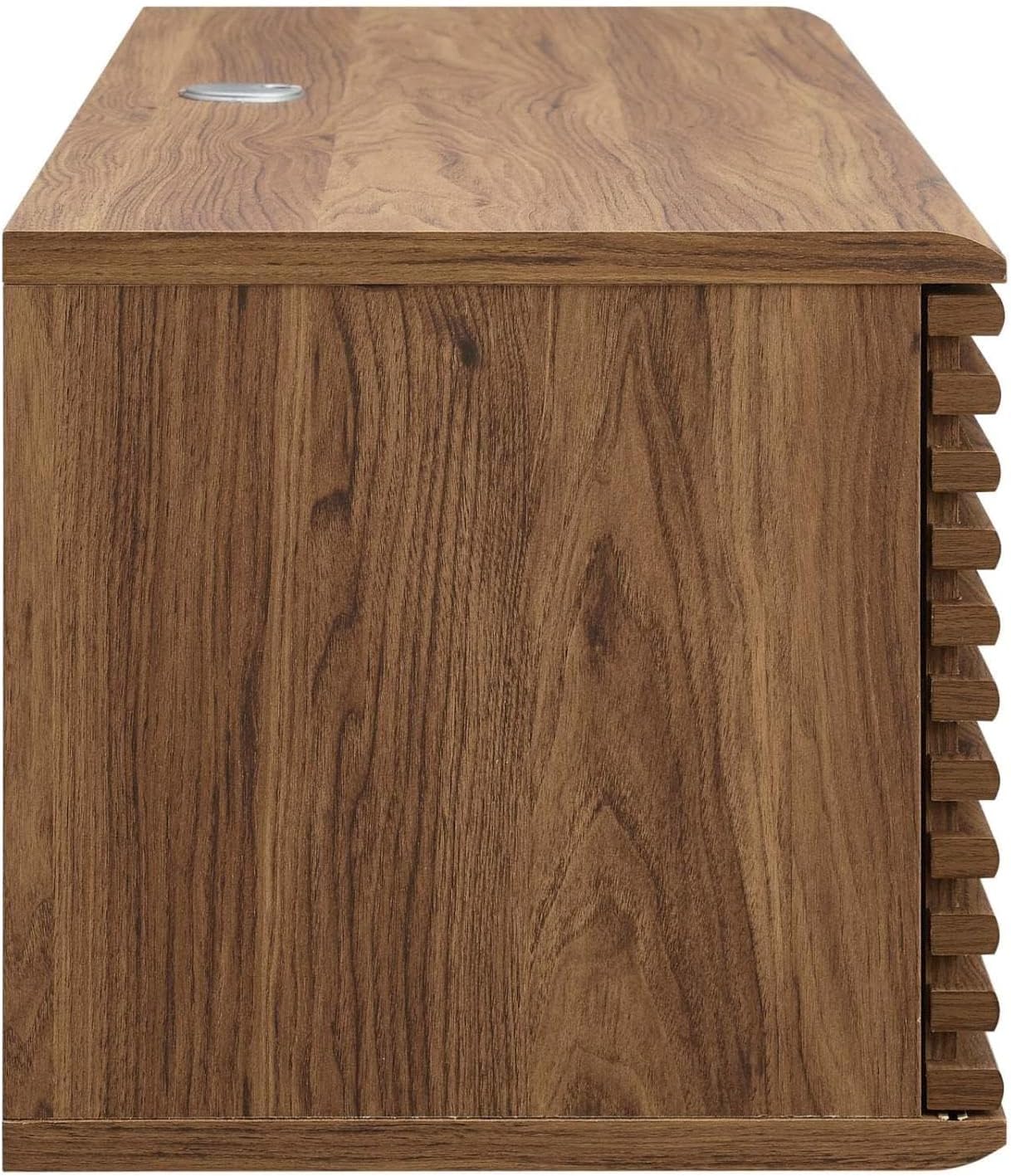 Modway Render 46' Mid-Century Modern Wall Mount Media Console TV Stand, 46 Inch, Walnut