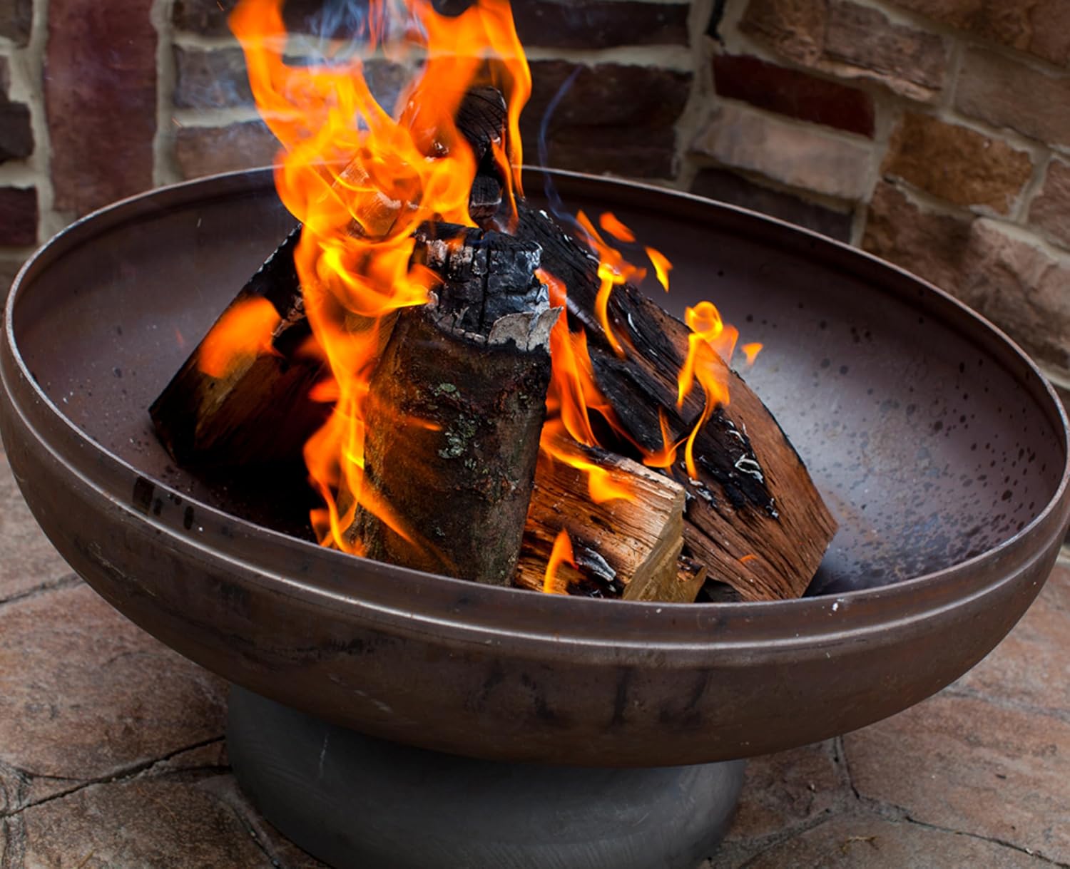 Ohio Flame Patriot Fire Outdoor Fire Pit 36 Inch - Heavy Duty Fire Pits for Outside Wood Burning, American Made Carbon Steel Fire Bowl for Backyard Patio Bonfires - No Assembly Needed for All Seasons