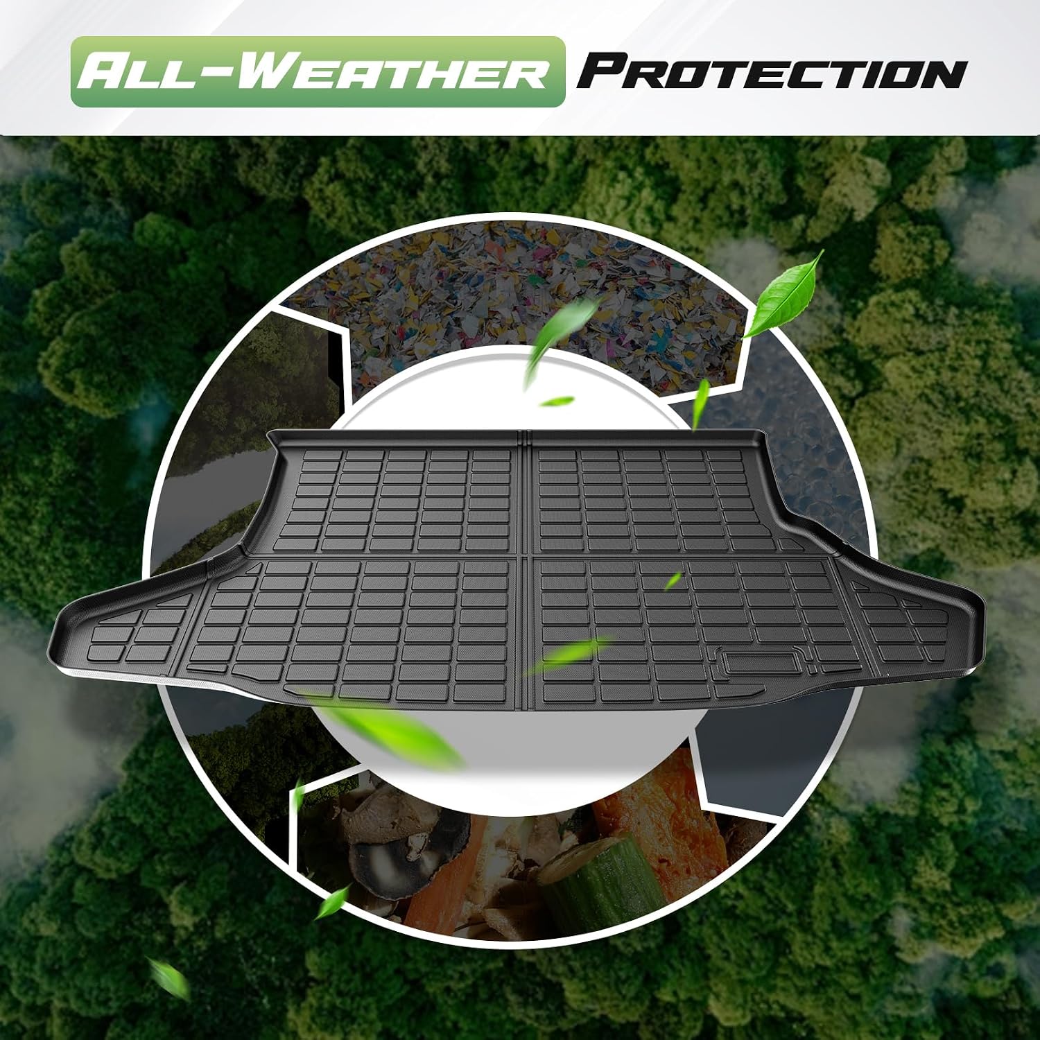 Cartist Floor Mats for Toyota Prius 2010-2015 (Not fit Plug in, V or C), All Weather Cargo Liner for Prius Accessories, Heavy Duty TPE Cargo Mats, Car Accessories