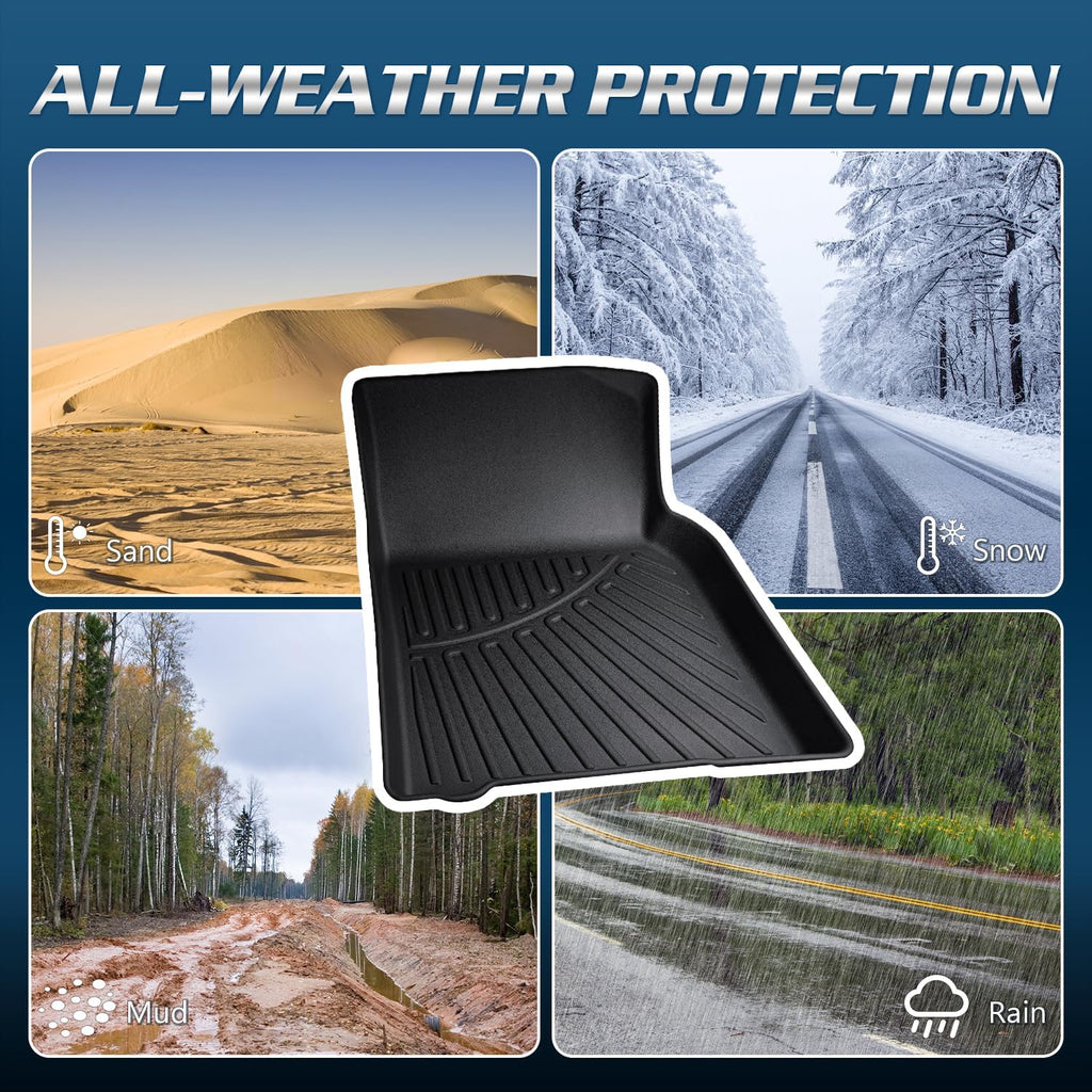 Fit for Buick Enclave 2025 2026 & for Chevy Traverse (7 Seats) 2024 Floor Mats & Cargo Liner All Weather Protection,Anti-Slip TPE Floor Mats & Trunk Mat for Buick Enclave & for Traverse Accessories