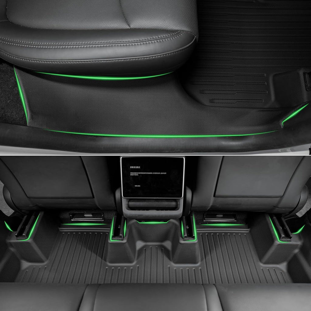 SUPER LINER 9-Piece Floor Mats Compatible with 2025-2026 Tesla Model Y Juniper - TPE Floor Liner& Accessories, CabinProtect™ Pro Kit Full-Cabin Protection System (Only fit Premium&Performance)