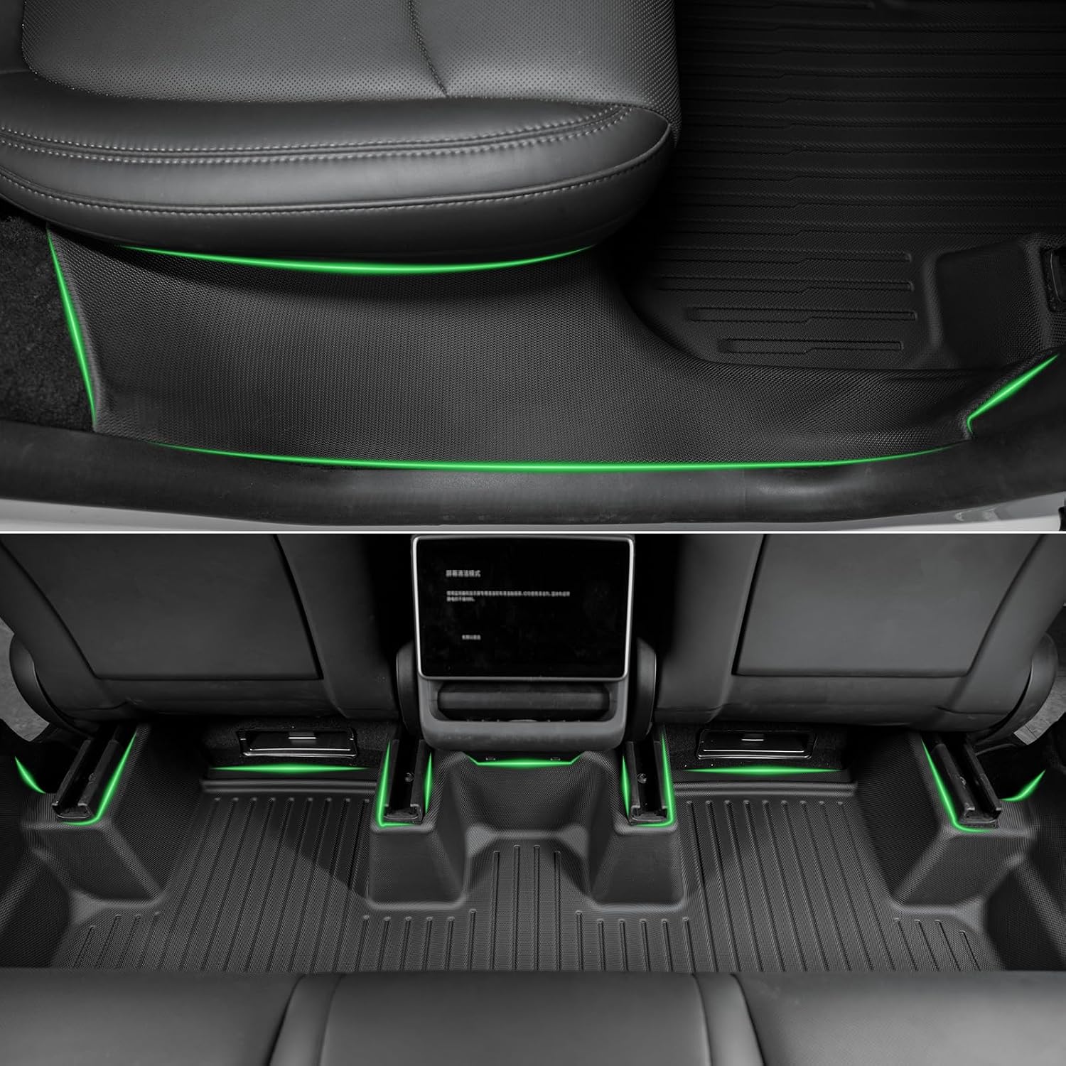 SUPER LINER 9-Piece Floor Mats Compatible with 2025-2026 Tesla Model Y Juniper - TPE Floor Liner& Accessories, CabinProtect™ Pro Kit Full-Cabin Protection System (Only fit Premium&Performance)